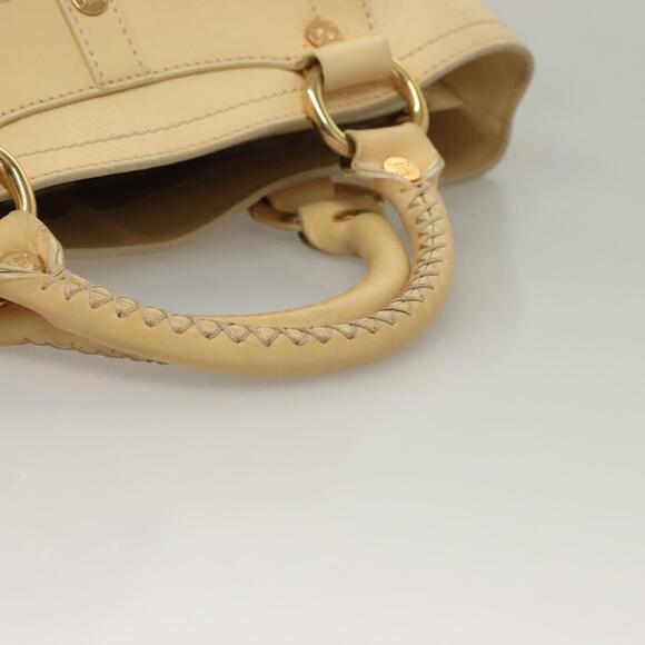 CELINE Boogie Hand Bag Leather Beige Gold - Picture 7 of 13